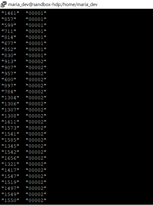 MapReduce challenge2 결과화면